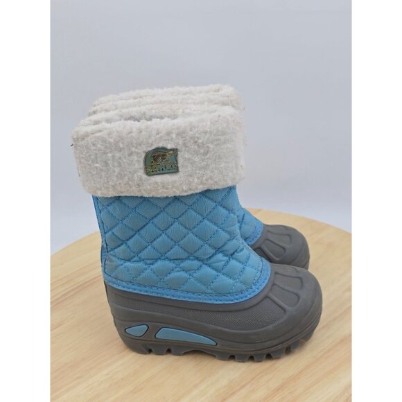 Sorel Powder Storm Quilted  Toddler  Kids Snow boots Sz 7 - Picture 1 of 8